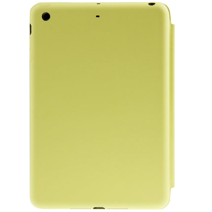 3-folding Naturally Treated Leather Smart Case with Sleep / Wake-up Function & Holder for iPad Air (Fluorescent Green)-garmade.com