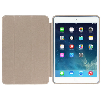 3-folding Naturally Treated Leather Smart Case with Sleep / Wake-up Function & Holder for iPad Air-garmade.com