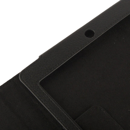 Litchi Texture Flip Leather Case with Holder & Sleep / Wake-up Function for iPad Air(Black)-garmade.com