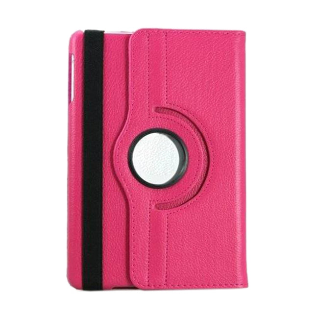 For iPad 9.7 (2018) & iPad 9.7 (2017) & Air 2 & Air 360 Degree Rotation Litchi Texture Leather Case with 2 Gears Holder(Magenta)-garmade.com