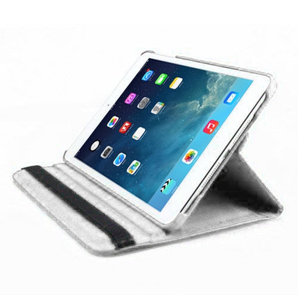 For iPad 9.7 (2018) & iPad 9.7 (2017) & Air 2 & Air 360 Degree Rotation Litchi Texture Leather Case with 2 Gears Holder(White)-garmade.com