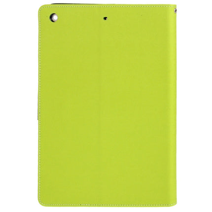 GOOSPERY FANCY DIARY for iPad Air Cross Texture Leather Case with Card Slot & Holder & Wallet(Green)-garmade.com