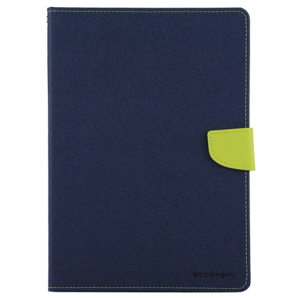 GOOSPERY FANCY DIARY for iPad Air Cross Texture Leather Case with Card Slot & Holder & Wallet(Navy Blue)-garmade.com