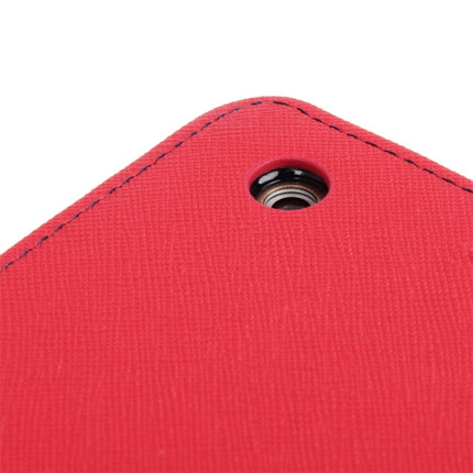 GOOSPERY FANCY DIARY for iPad Air Cross Texture Leather Case with Card Slot & Holder & Wallet(Red)-garmade.com