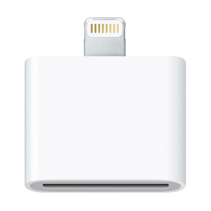 30 Pin Female to 8 Pin Male Adapter for iPhone(White)-garmade.com
