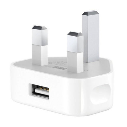 5V / 1A (UK Plug) USB Charger Adapter For iPhone, Galaxy, Huawei, Xiaomi, LG, HTC and Other Smart Phones, Rechargeable Devices(White)-garmade.com