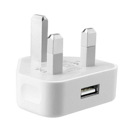5V / 1A (UK Plug) USB Charger Adapter For iPhone, Galaxy, Huawei, Xiaomi, LG, HTC and Other Smart Phones, Rechargeable Devices(White)-garmade.com