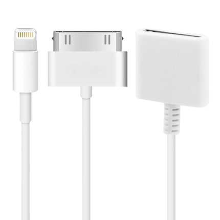 15cm 8 Pin Male to 30 Pin Female Adapter Cable(White)-garmade.com