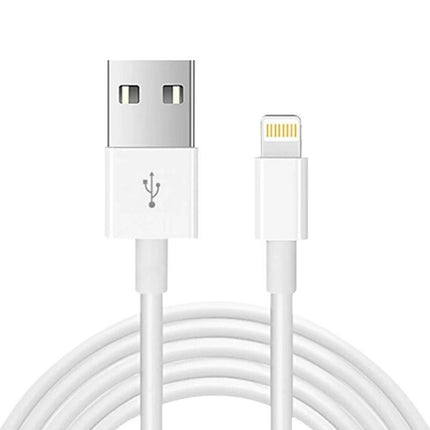 USB to 8 Pin Sync Data Charging Cable, Cable Length: 3m(White)-garmade.com
