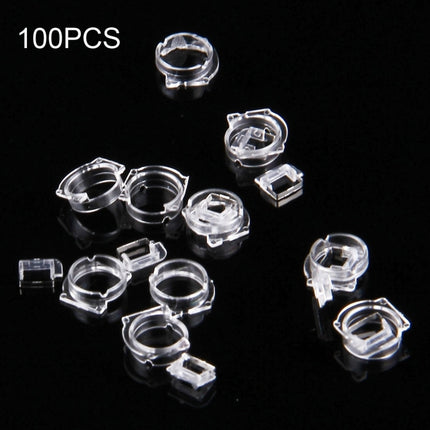 100 PCS Transparent Plastic Camera Lens Frame for iPhone 5 & 5S & 5C(Transparent)-garmade.com