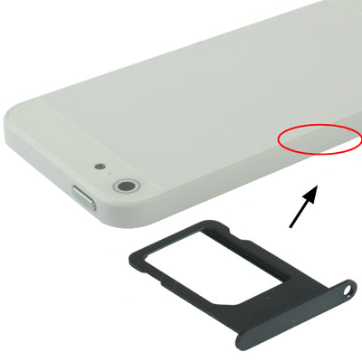 Sim Card Tray Holder for iPhone 5(Black)-garmade.com