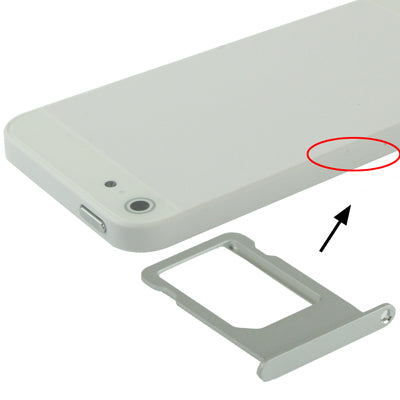Sim Card Tray Holder for iPhone 5(Silver)-garmade.com