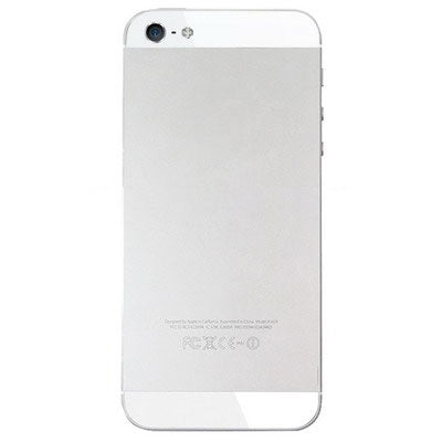 Back Cover Top & Bottom Glass Lens for iPhone 5(White)-garmade.com