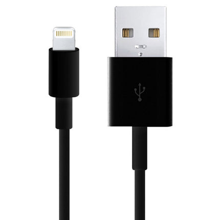 USB to 8 Pin Multiple Strands TPE Sync Data / Charging Cable, Cable Length: 1m(Black)-garmade.com