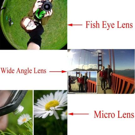 Detachable Wide and Macro Lens + 180 Degree Fish Eye Wide Angle Lens, for iPhone 5-garmade.com