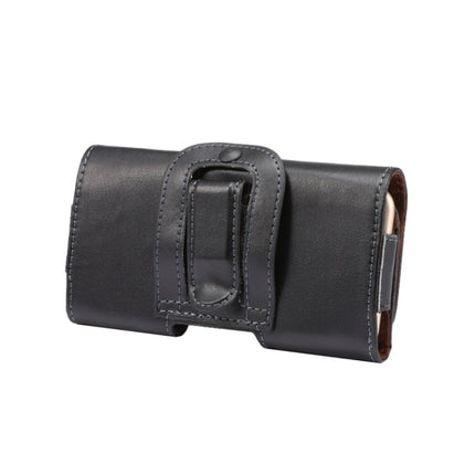 Crazy Horse Texture Vertical Flip Genuine Leather Case / Waist Bag with Back Splint for iPhone 4S / 5 / 5S / 5C(Black)-garmade.com