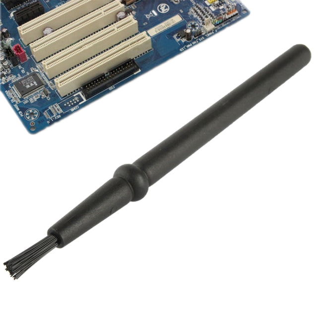 Electronic Component Round Handle Antistatic Cleaning Brush, Length: 14cm(Black)-garmade.com