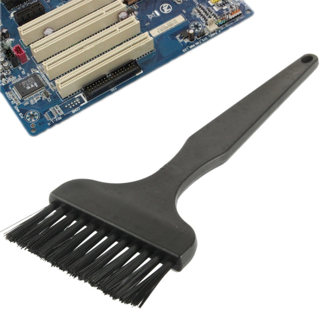 Electronic Component 12 Beam Flat Handle Antistatic Cleaning Brush, Length: 17cm(Black)-garmade.com
