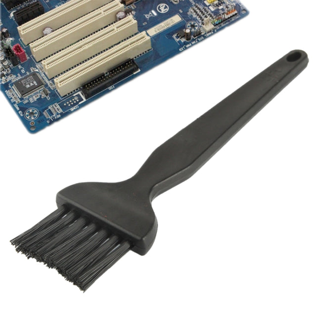 Electronic Component 7 Beam Flat Handle Antistatic Cleaning Brush, Length: 14cm(Black)-garmade.com