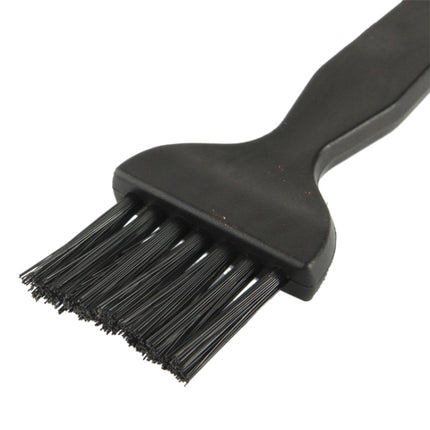 Electronic Component 7 Beam Flat Handle Antistatic Cleaning Brush, Length: 14cm(Black)-garmade.com