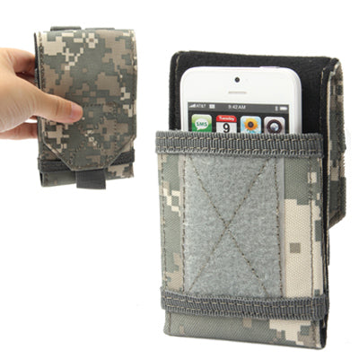 Camouflage Army Combat Travel Utility Hook and Loop Fastener Belt Pouch Bum Bag Mobile Phone Money(Green)-garmade.com