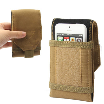 Army Combat Travel Utility Hook and Loop Fastener Belt Pouch Bum Bag Mobile Phone Money(Coffee)-garmade.com