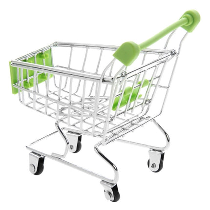 Universal Mini Grocery Shopping Cart Style Desktop Storage Box / Holder(Green)-garmade.com