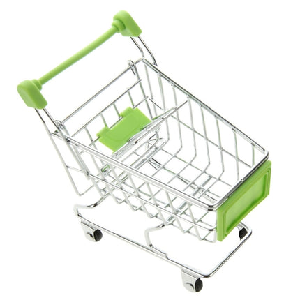 Universal Mini Grocery Shopping Cart Style Desktop Storage Box / Holder(Green)-garmade.com