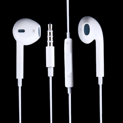 3.5mm Earphones with Wired Control and Mic for Android Phones / PC / MP3 Player / Laptops(White)-garmade.com