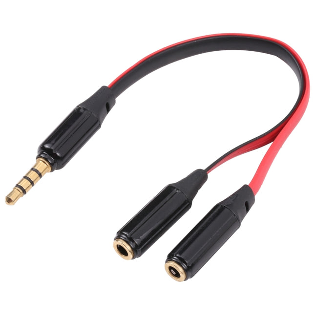 Noodle Style Aux Audio Cable 3.5mm Male to 2 x Female Splitter Connector, Compatible with Phones, Tablets, Headphones, MP3 Player, Car/Home Stereo & More-garmade.com