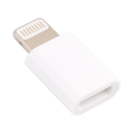 Micro USB Female to 8 Pin Male Mini Adapter(White)-garmade.com