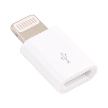 Micro USB Female to 8 Pin Male Mini Adapter(White)-garmade.com