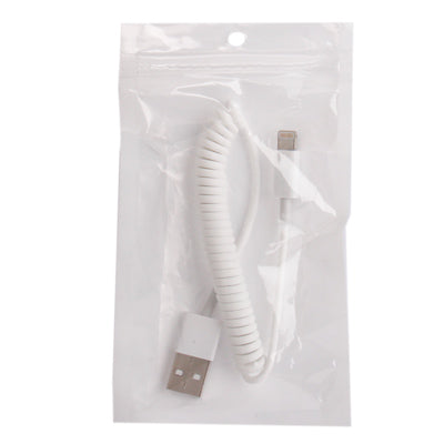 USB Sync Data / Charging Coiled Cable for iPhone, iPad(White)-garmade.com