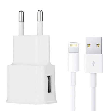 Charger Sync Cable + EU Plug Travel Charger(White)-garmade.com