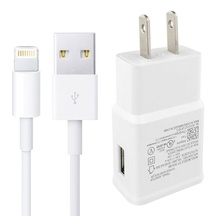 Charger Sync Cable + US Plug Travel Charger for iPad, iPhone, Galaxy, Huawei, Xiaomi, LG, HTC and Other Smart Phones, Rechargeable Devices(White)-garmade.com
