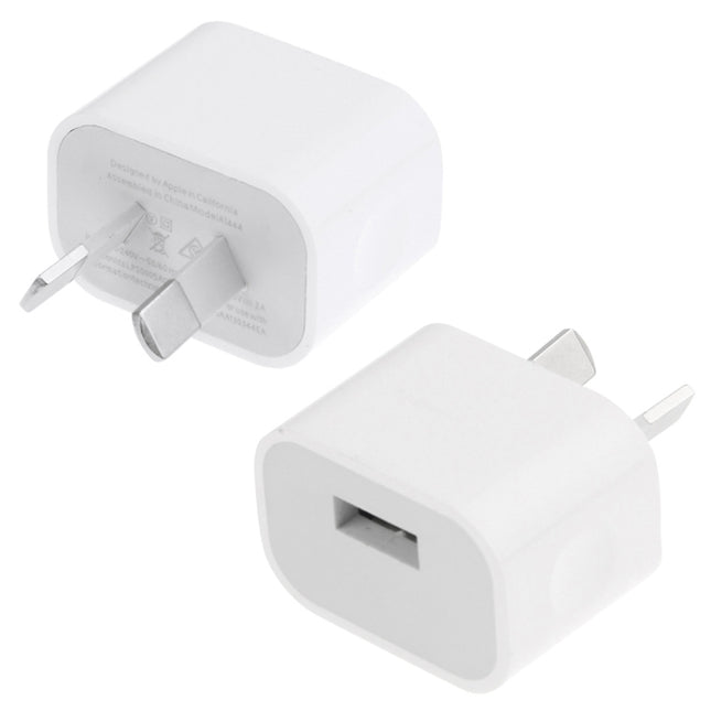 AU Plug USB Charger Adapter(White)-garmade.com