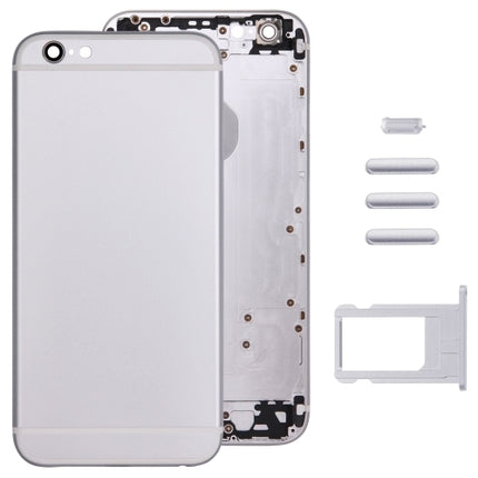 5 in 1 for iPhone 6 (Back Cover + Card Tray + Volume Control Key + Power Button + Mute Switch Vibrator Key) Full Assembly Housing Cover(Silver)-garmade.com