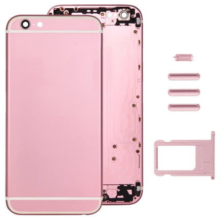 Full Assembly Housing Cover for iPhone 6, Including Back Cover & Card Tray & Volume Control Key & Power Button & Mute Switch Vibrator Key(Pink)-garmade.com