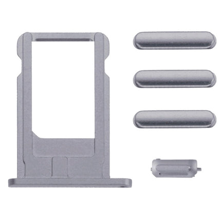 Assembly Housing Cover for iPhone 6, Including Back Cover & Card Tray & Volume Control Key & Power Button & Mute Switch Vibrator Key(Grey)-garmade.com