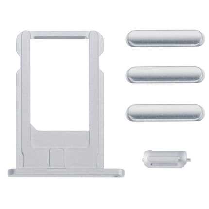 Full Assembly Housing Cover for iPhone 6, Including Back Cover & Card Tray & Volume Control Key & Power Button & Mute Switch Vibrator Key(Silver)-garmade.com