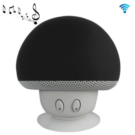 Mushroom Shape Bluetooth Speaker with Suction Holder(Black)-garmade.com