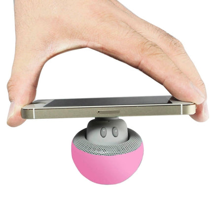 Mushroom Shape Bluetooth Speaker with Suction Holder(Pink)-garmade.com