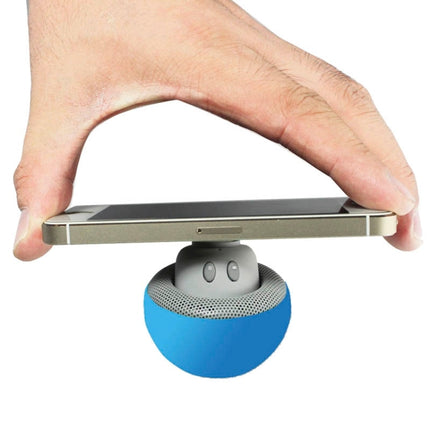 Mushroom Shape Bluetooth Speaker with Suction Holder(Blue)-garmade.com