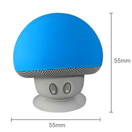 Mushroom Shape Bluetooth Speaker with Suction Holder(Blue)-garmade.com