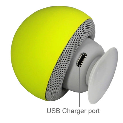 Mushroom Shape Bluetooth Speaker with Suction Holder(Yellow)-garmade.com