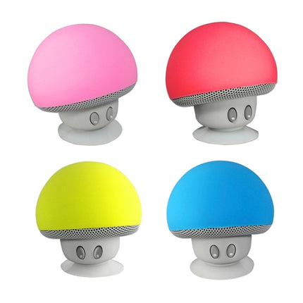 Mushroom Shape Bluetooth Speaker with Suction Holder(Red)-garmade.com