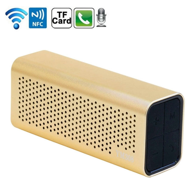 YM-308 Portable Rechargeable NFC Bluetooth Speaker, Support TF Card(Gold)-garmade.com