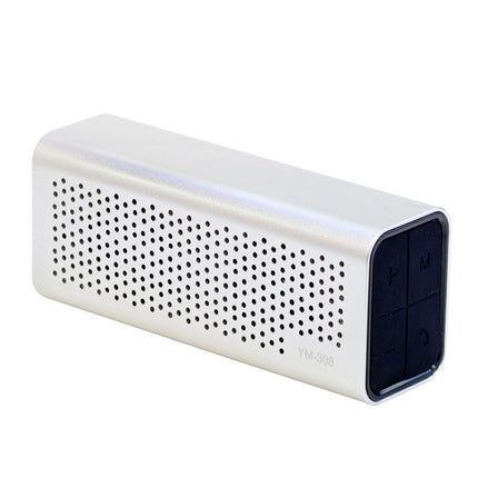 YM-308 Portable Rechargeable NFC Bluetooth Speaker, Support TF Card(Silver)-garmade.com