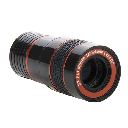 8X Zoom Telescope Telephoto Camera Lens with Clip(Black)-garmade.com