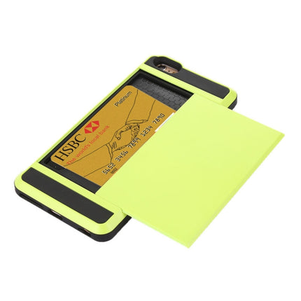 Blade PC + TPU Combination Case with Card Slot for iPhone 6(Green)-garmade.com